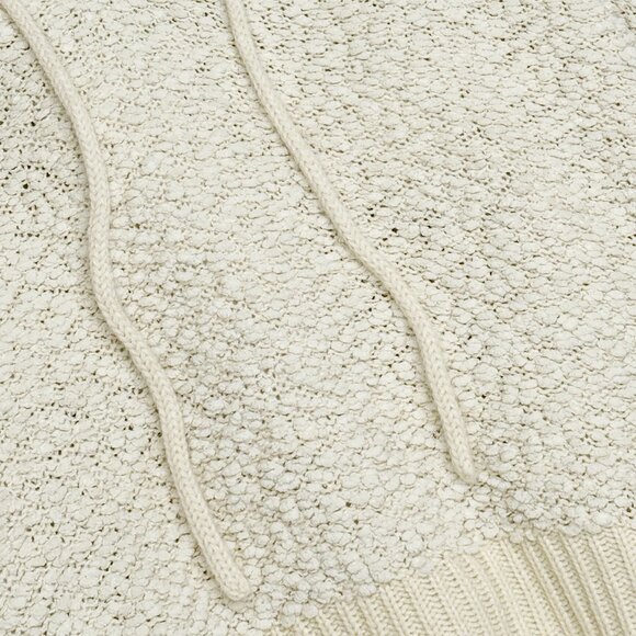 POL ANTHROPOLOGIE CREAM HOODIE SWEATER  CHUNKY KNIT COZY SOFT GIRL LARGE - Picture 7 of 9